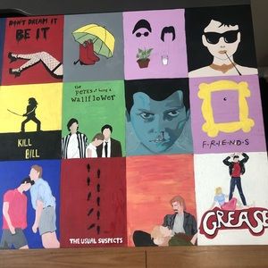 Art table, hand painted table original only one